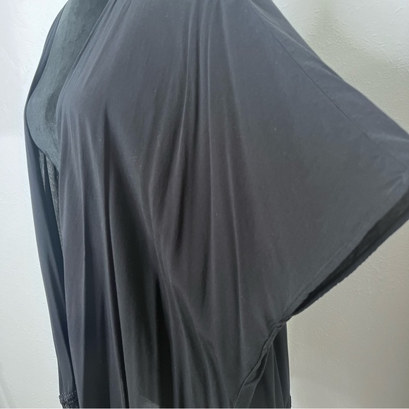 VICTORIA’S SECRET FRINGE KIMONO Black Cardigan Size:XS - Picture 2 of 7